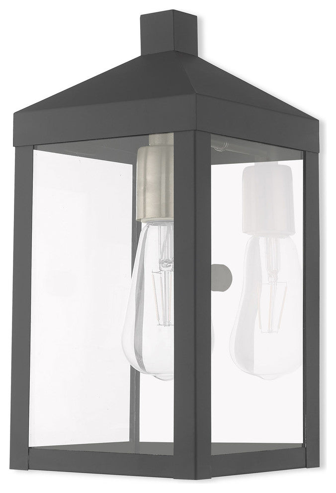 Livex Lighting Scandinavian Gray 1-Light Outdoor Wall Lantern