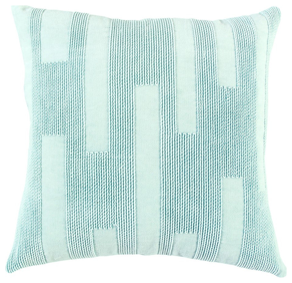 Aqua Blue Dimensional Pattern Play Throw Pillow