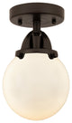 Beacon Semi-Flush Mount, Oil Rubbed Bronze, Matte White, Matte White