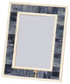 "Mendocino" 5" x 7" Carved Bone Picture Frame, Blue