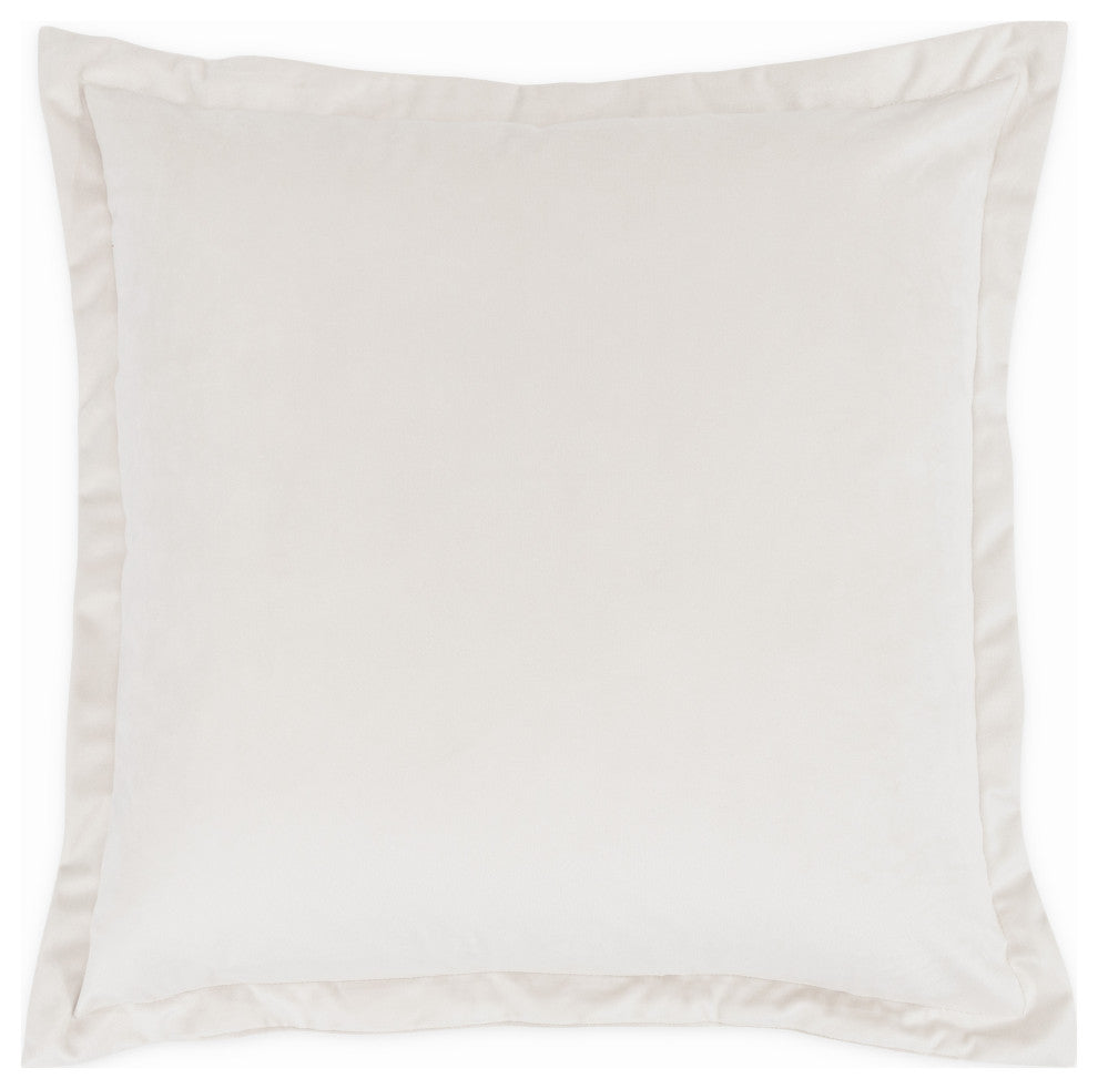 Conner 20" Velvet Throw Pillow, Set of 2, Cloud