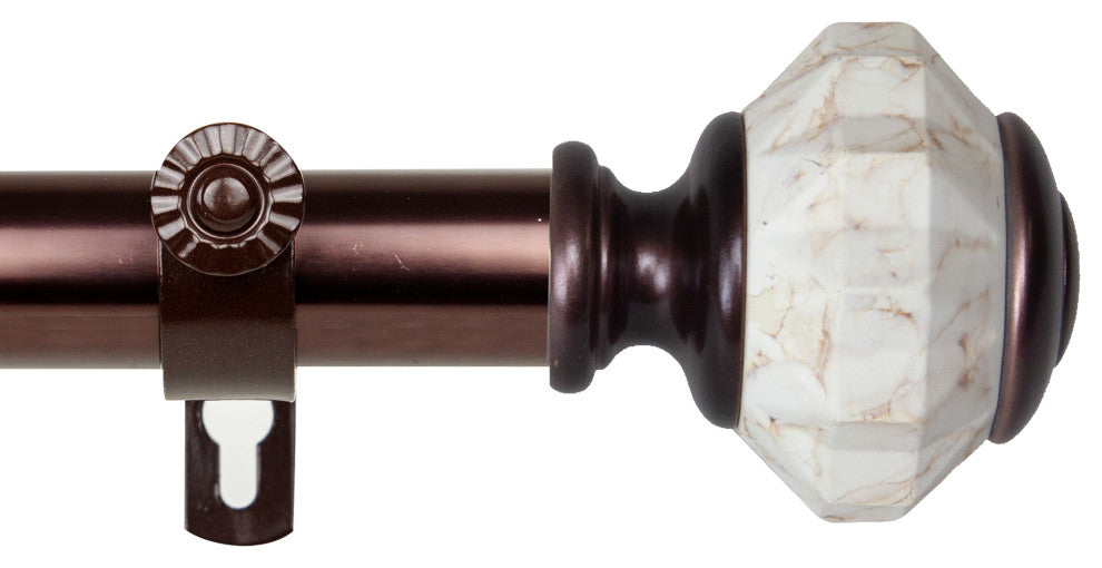 Jade 1" Diameter Curtain Rod, Bronze, 160-240"