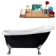 61" Streamline N481CH-IN-BL Clawfoot Tub and Tray With Internal Drain