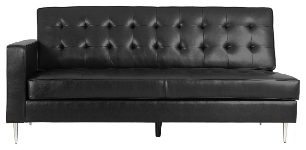 Goliath Contemporary Faux Leather Tufted 5 Seater Sectional Sofa Set