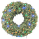2' Sequoia Wreath Pre-Lit With Multi Colored LEDs