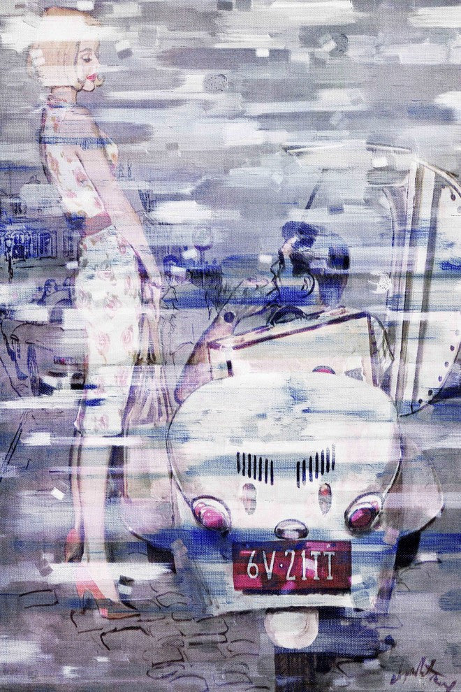 "Wanna Ride" Print on Canvas, 12"x18"