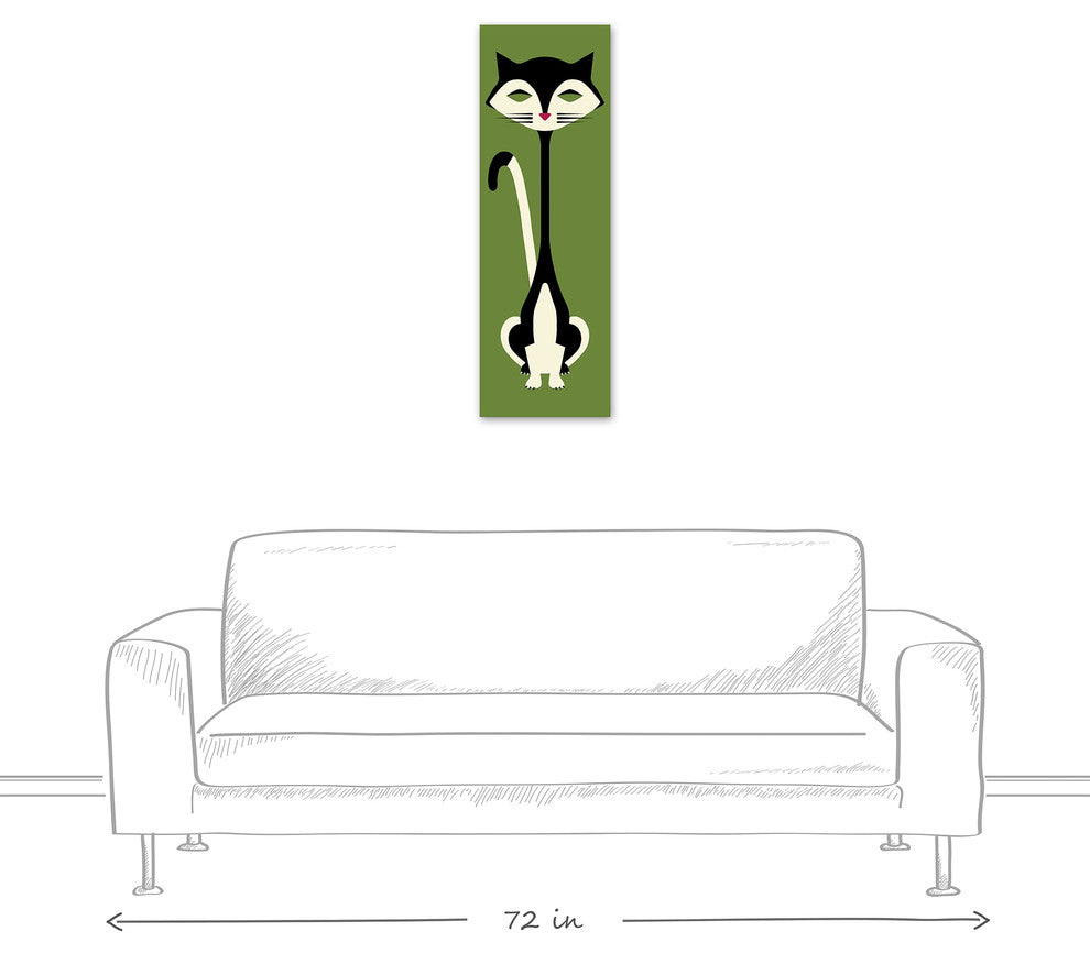 Mod Cat 12x36 Canvas Wall Art