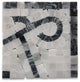 Stretch Bardiglio 4x4 Marble Mosaic Border Corner Tile Polished, 1 piece