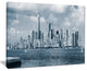 "Lower Manhattan Panorama Black White" Cityscape Wall Art, 40"x30"