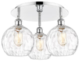 Athens Water Glass 3 19.75" Flush Mount Polished Chrome