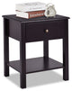 Costway End Table Nightstand Storage Display Furniture Shelf Beside Brown