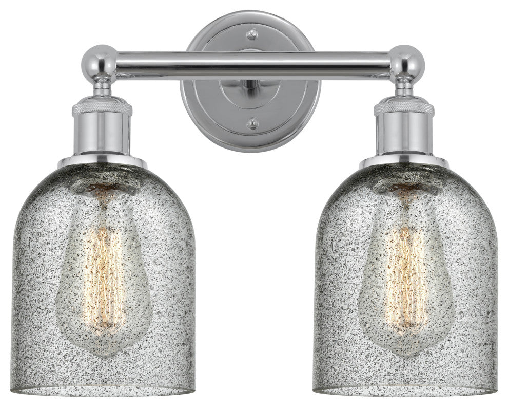Innovations 616-2W-PC-G257 Caledonia 2 Light Bath Vanity Light, Polished Chrome