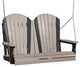Poly Adirondack Porch Swing, Weatherwood & Black, 4 Foot