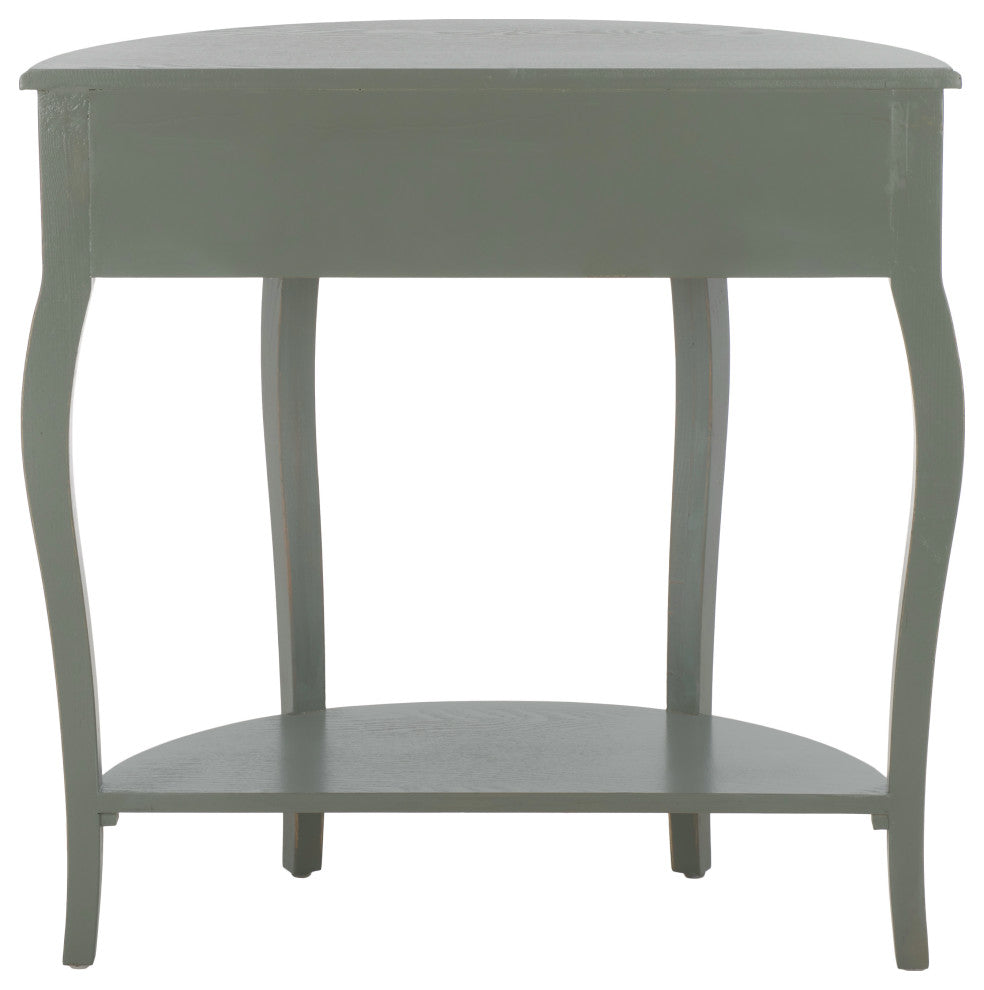 Safavieh Jan Demilune Small Console Table, French Gray