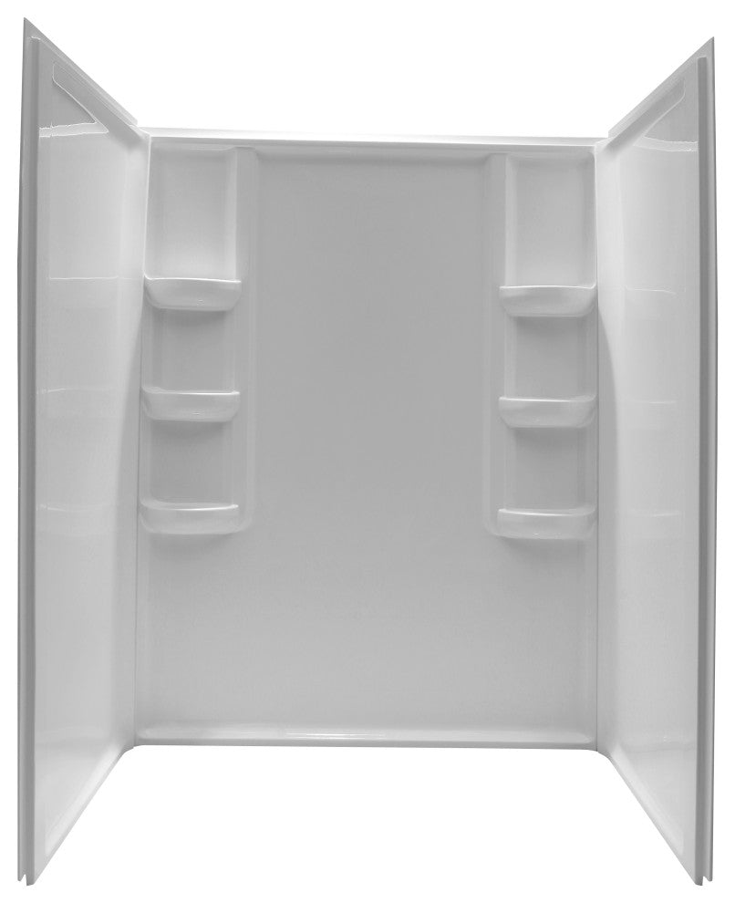 ANZZI Vasu 60"x36"x74" DIY Friendly Alcove Shower Surround, White
