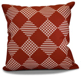Check It Twice Pillow, Red, 26"x26"