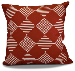 Check It Twice Pillow, Red, 26"x26"