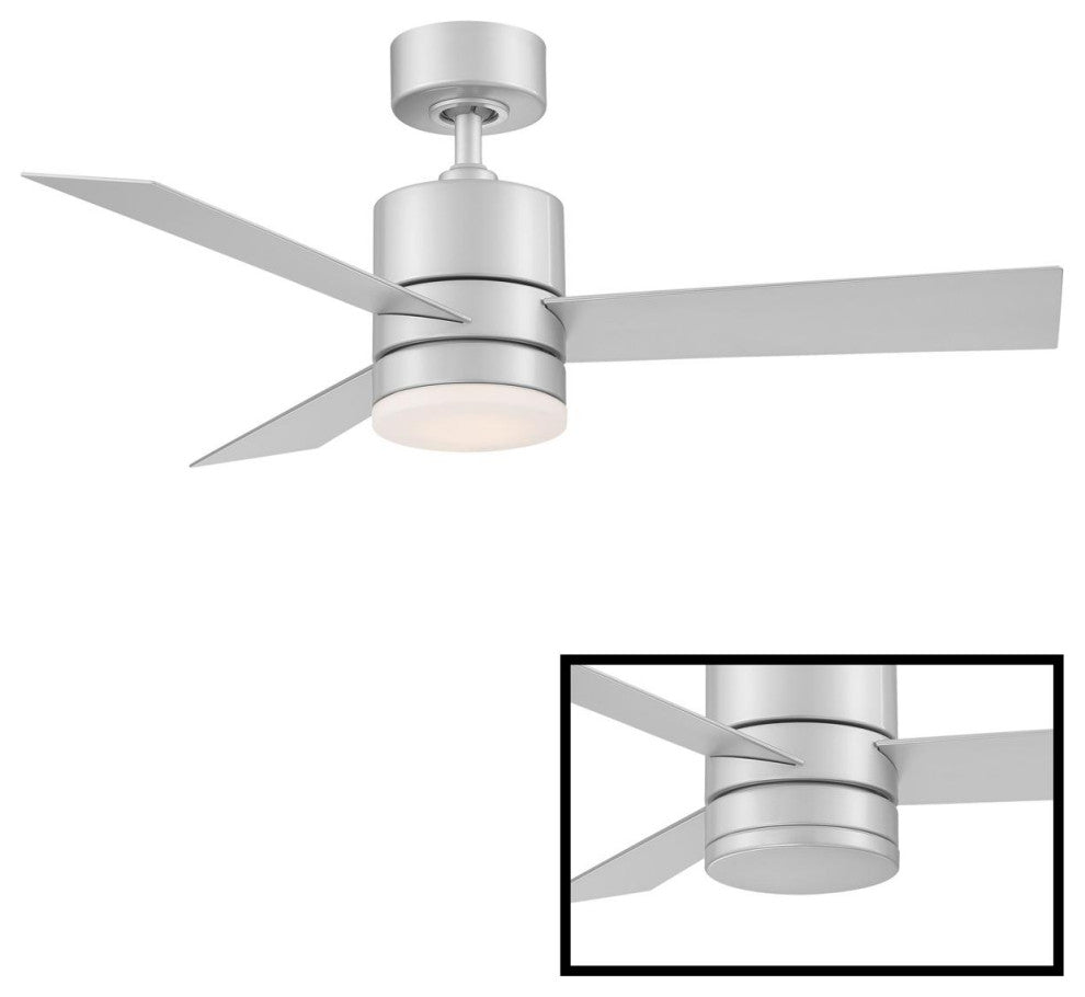 Axis 1 Light 44 in. Indoor Ceiling Fan, 3500K, Titanium