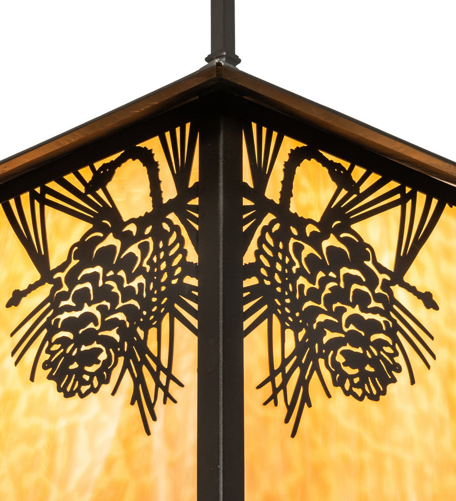 16 Square Seneca Winter Pine Pendant