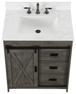 Rafter 30" Bathroom Vanity, Charcoal Gray