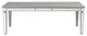 Geneva Silver Champagne Wood Top 90" 4 Legs Dining Table Seats 8