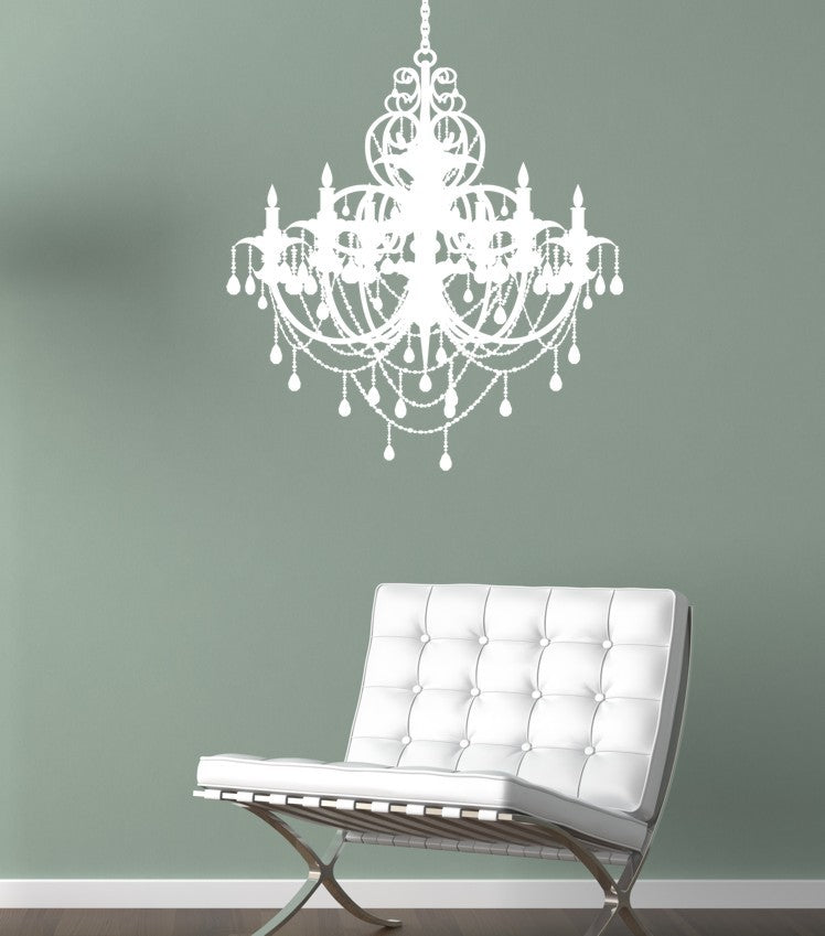 Chandelier, 38", Black