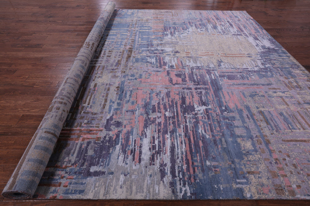 Wool & Silk Abstract Handmade Rug 12' 1" X 15' 2" - Q14859