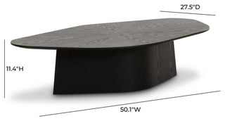 Roche Coffee Table, Black, Height: 11.4
