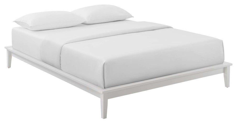 White Lodge Full Wood Platform Bed Frame