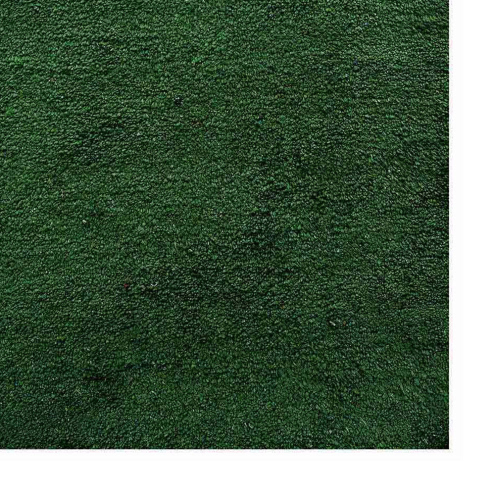 HAND KNOTTED LOOM SILK ECO-FRIENDLY AREA RUGS-Rectangle,Green Color,Solid, [Rectangle] 5'x8'