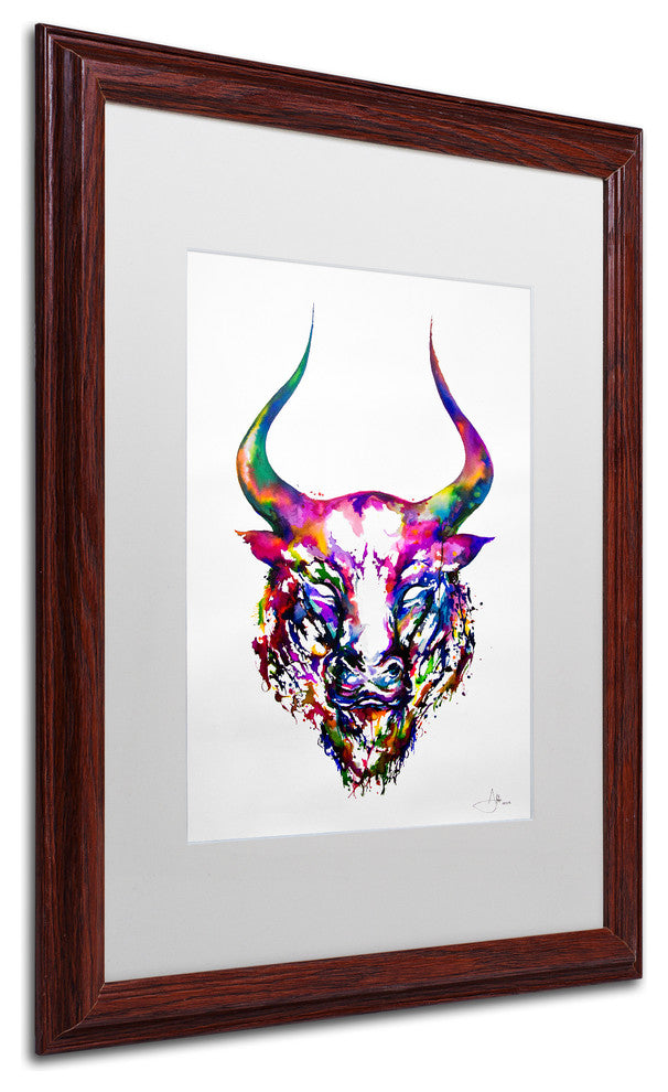 Marc Allante ''Philosopher'' Art, Wood Frame, White Mat, 20x16