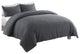 Messy Bed Washed Cotton Duvet Cover and Sham Set, Gray, Full/Queen