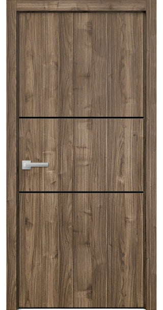 Solid French Door 30 x 80 | Planum 0014 Walnut with| Bathroom
