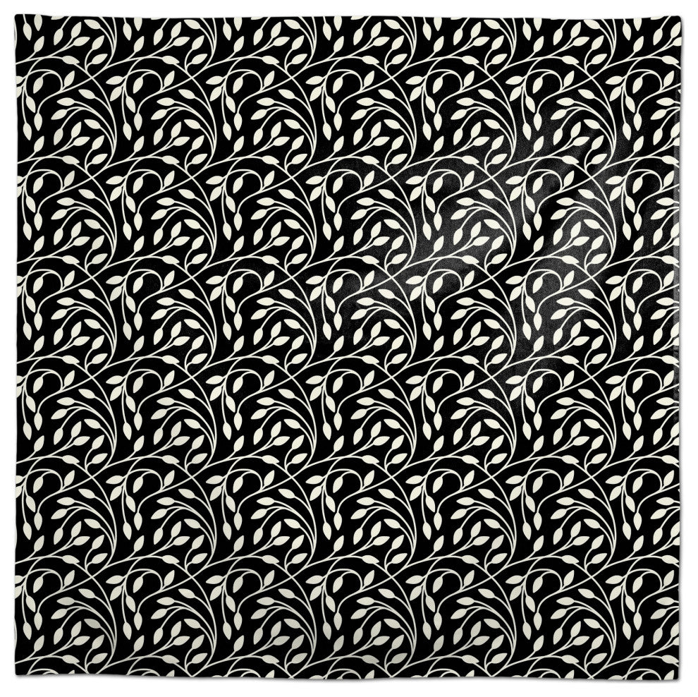 Circle Vine Black 2 58x58 Tablecloth
