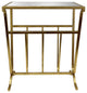 Magazine Table With Mirror Top, Gold