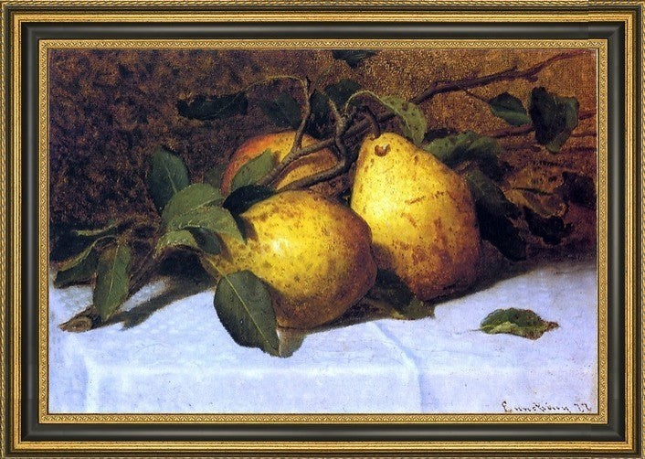 John Joseph Enneking Pears Framed Premium Canvas Print, 16"x24"
