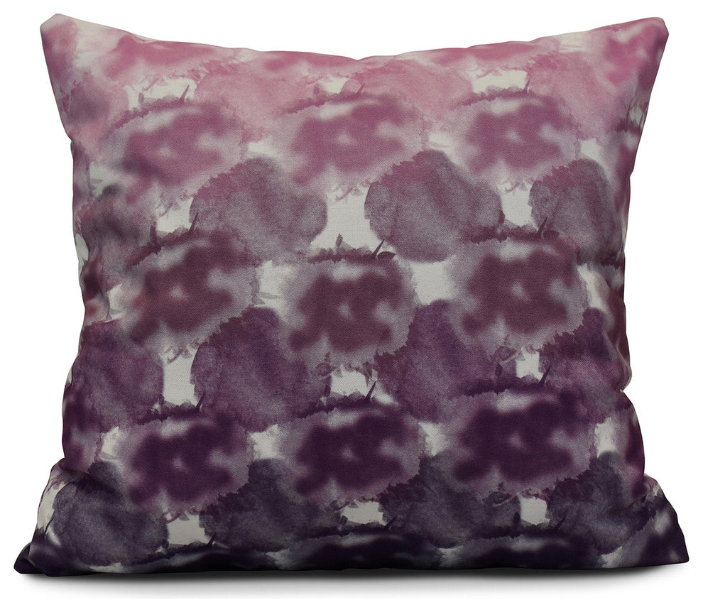 Beach Clouds, Geometric Print Pillow, Purple, 18"x18"