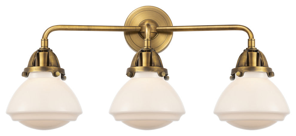 Innovations 288-3W-BB-G321-LED Olean 3 Light Vanity Light, Brushed Brass