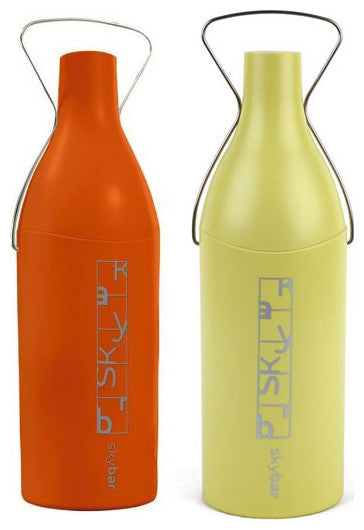 Skybar NBSKWA2501 Insulated Wine Travelers Chillers 2-Pack, Orange/Green