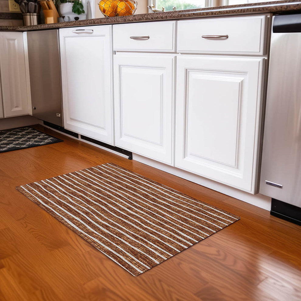 Indoor/Outdoor Laidley LA1 Paprika Machine Washable 1'8" x 2'6" Rug