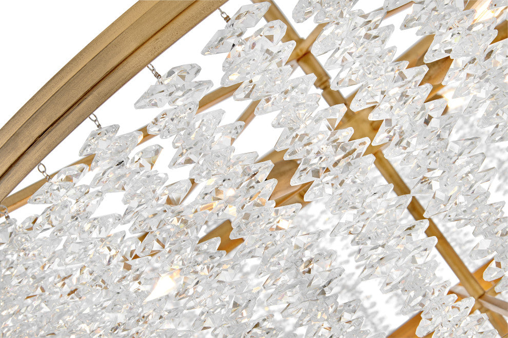 Fredrick Ramond Rubina Medium Chandelier, Burnished Gold