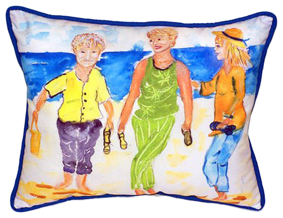 Betsy Drake Grandma At The Beach Extra Large 20 X 24 Indoor / Outdoor Pillow