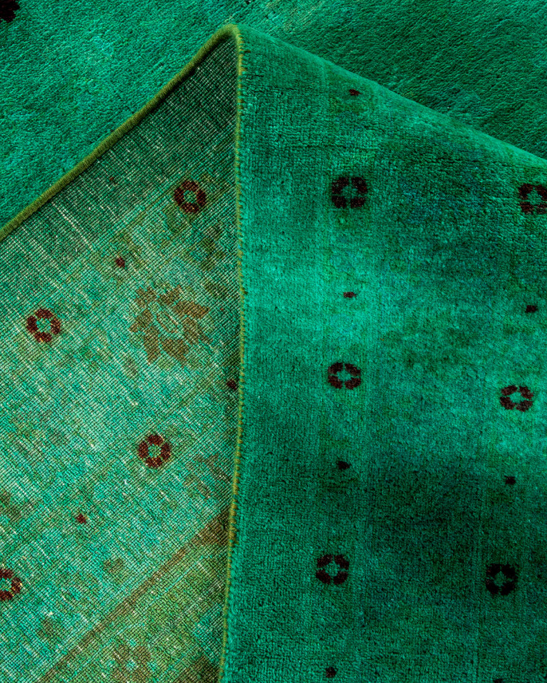 Fine Vibrance, One-of-a-Kind Handmade Area Rug Green, 15'6"x12'3"