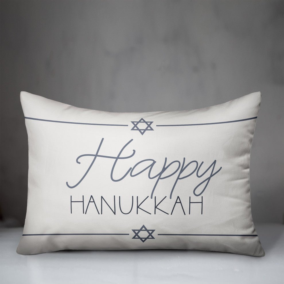 Happy Hanukkah 14"x20" Throw Pillow Cover