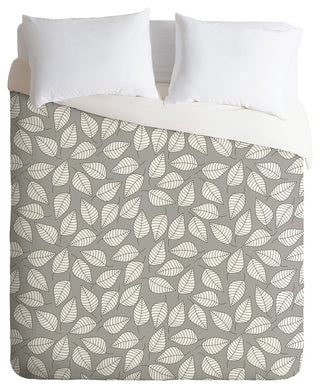 Deny Designs Bianca Green Leafy Duvet Cover - Lightweight