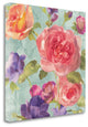 "Watercolor Floral I On Grey" By Danhui Nai, Giclee Print on Gallery Wrap Canvas
