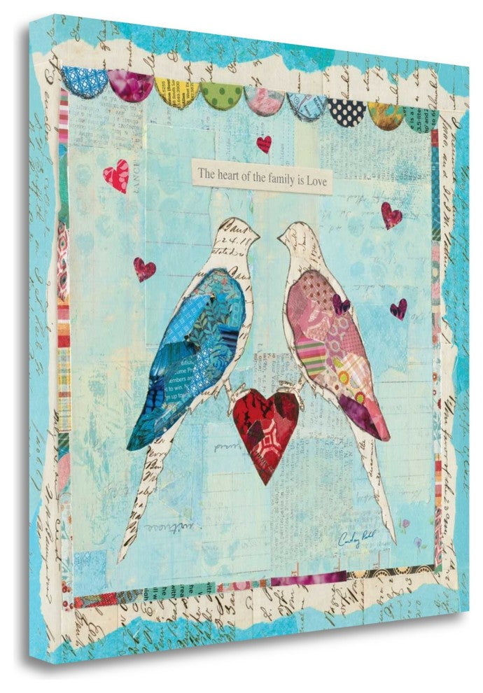 "Love Birds Square" By Courtney Prahl, Giclee Print on Gallery Wrap Canvas
