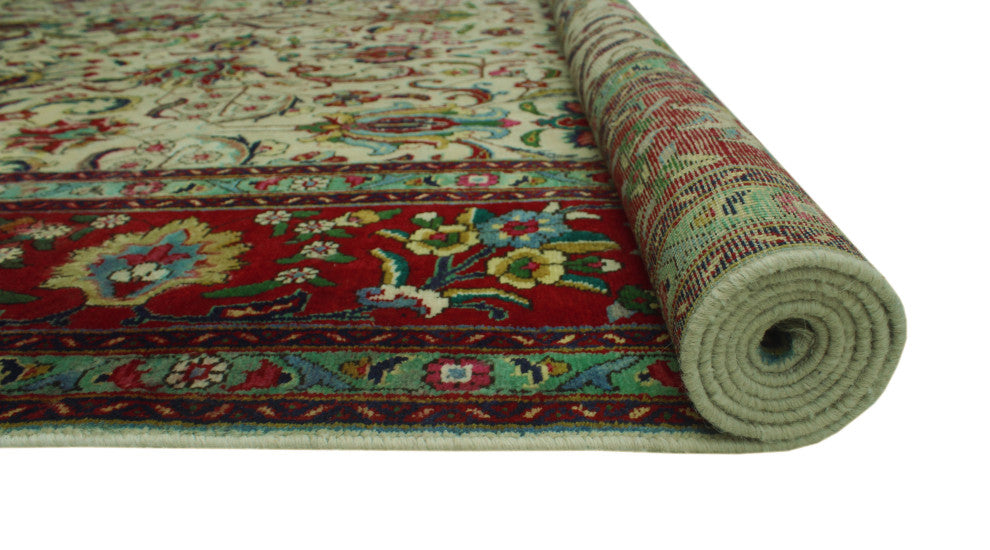 Semi Antique Martin Ivory/Red Rug, 9'7x13'0