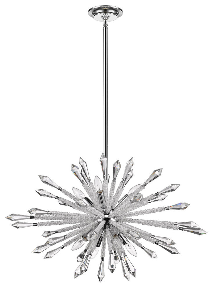 Zlite 4002-8B 8-Light Chandelier, Clear
