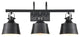 Innovations 370-3W-BK-M Provin 3 Light 28.375" Bath Vanity Light, Matte Black